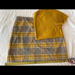 New Loft Plaid skirt size 14 NWT